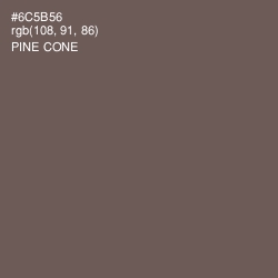 #6C5B56 - Pine Cone Color Image